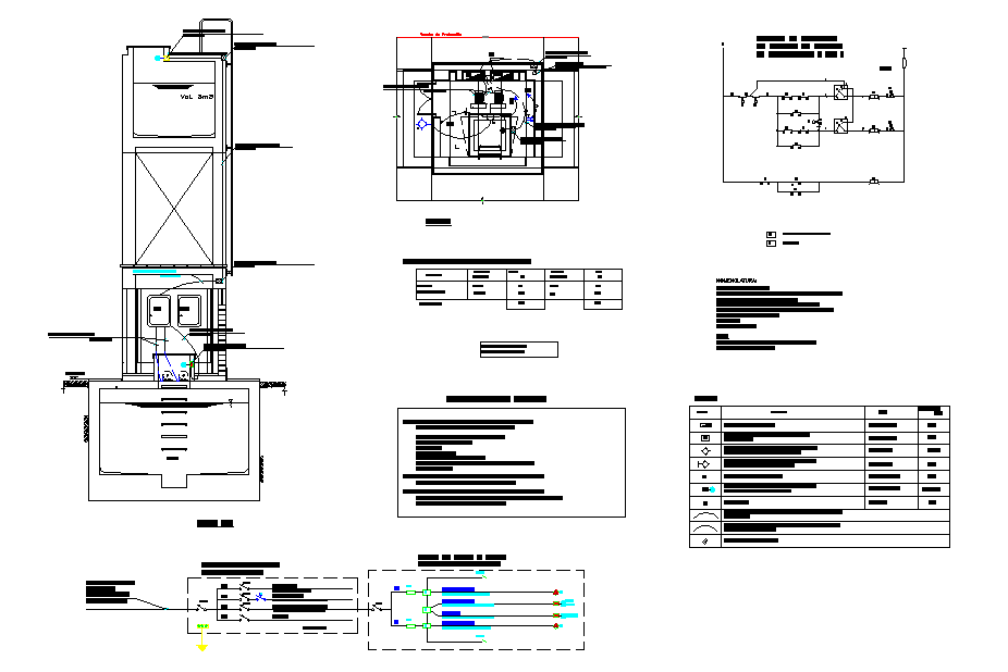 Electrical elevated tank plan autocad file - Cadbull