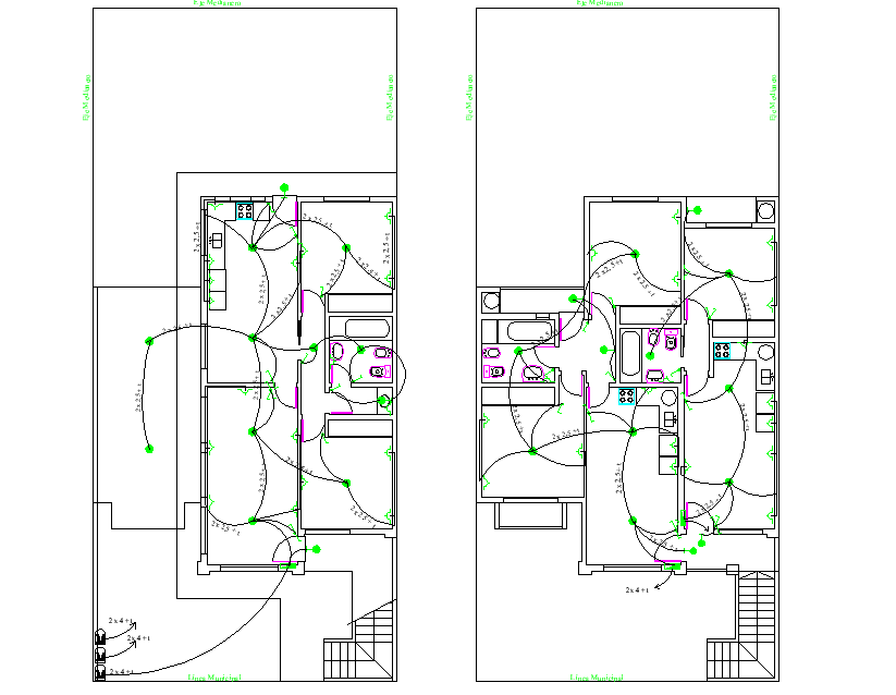 Electrical home plan autocad file - Cadbull