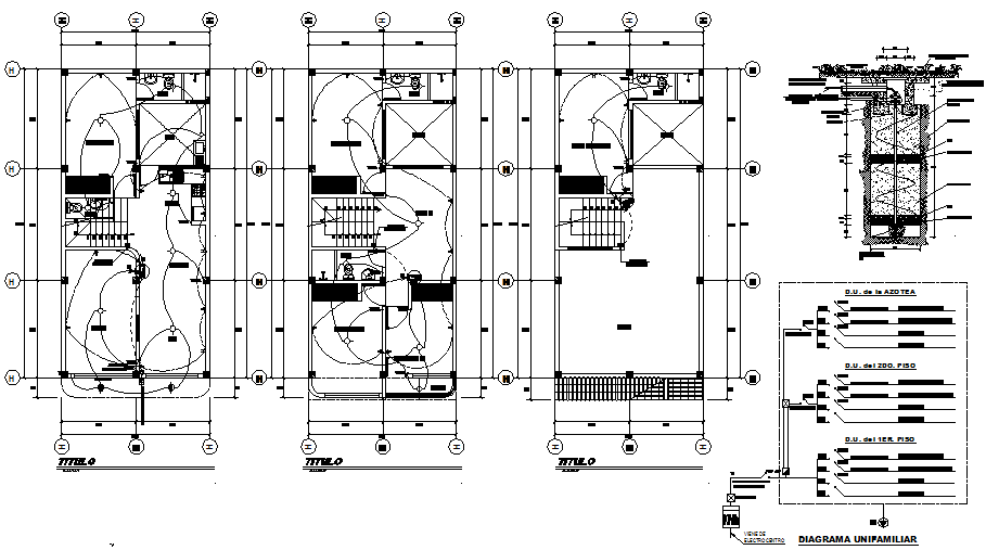 Electrical house plan autocad file - Cadbull