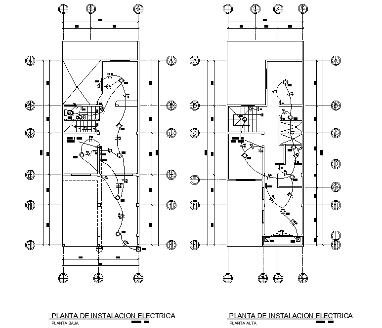 Electrical house plan layout file - Cadbull