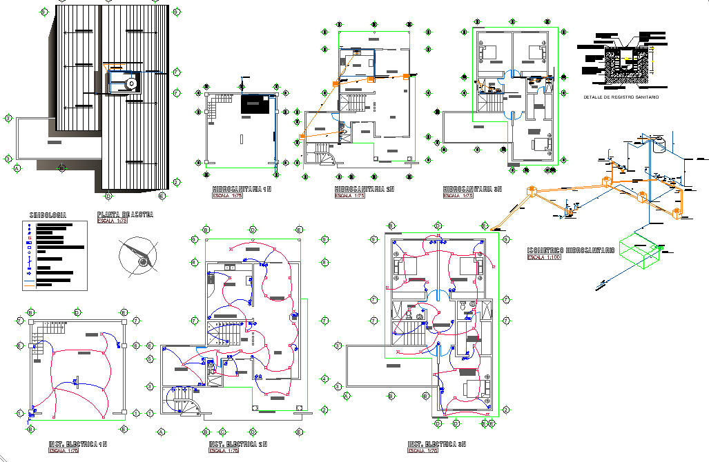 Electrical house plan layout file - Cadbull