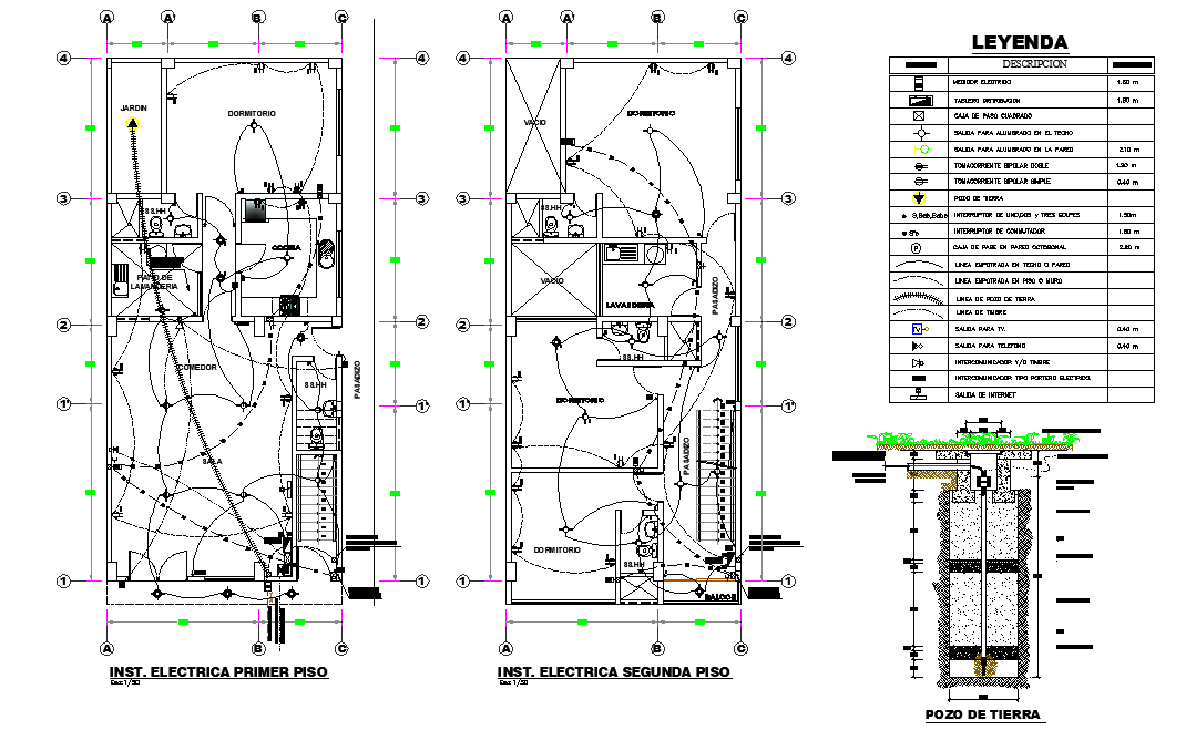 Electrical house plan layout file - Cadbull