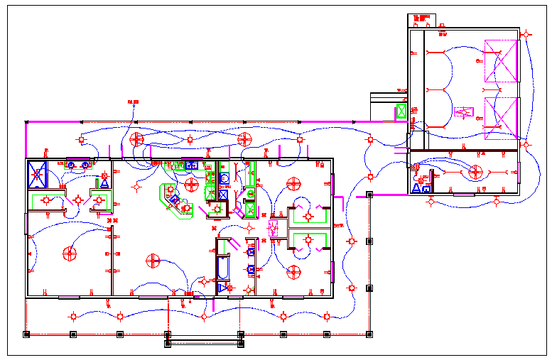 Typical electrical plan for a small one family house. Image was... |  Download Scientific Diagram