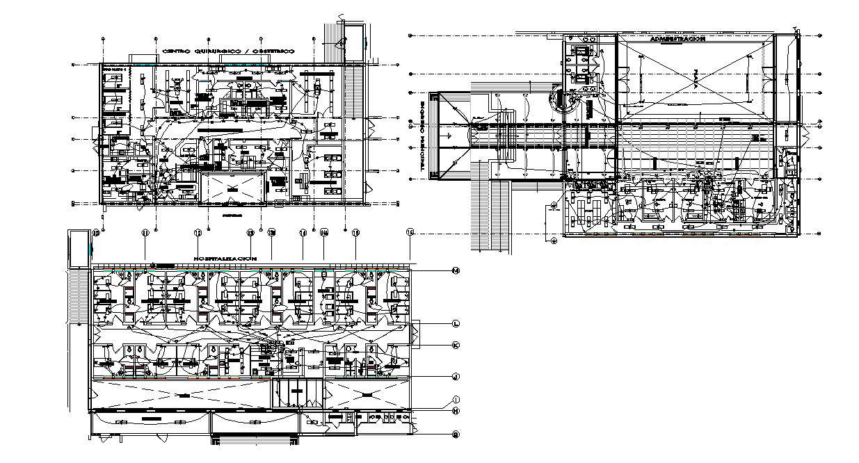 Electrical layout of hotel in dwg file - Cadbull