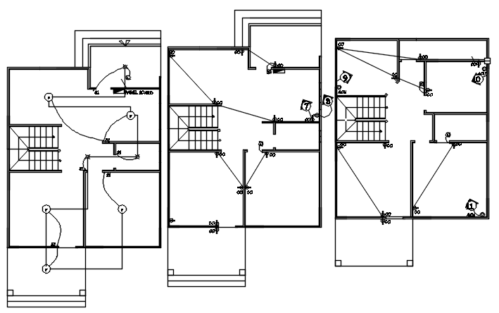 Electrical layout of the house in autocad - Cadbull