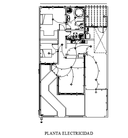 Electrical layout plan dwg file - Cadbull