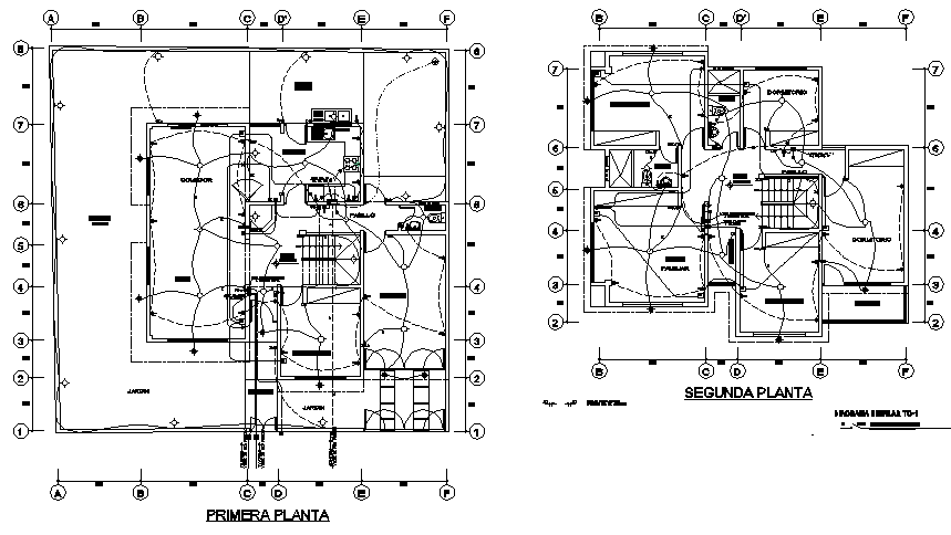 Electrical layout plan dwg file - Cadbull