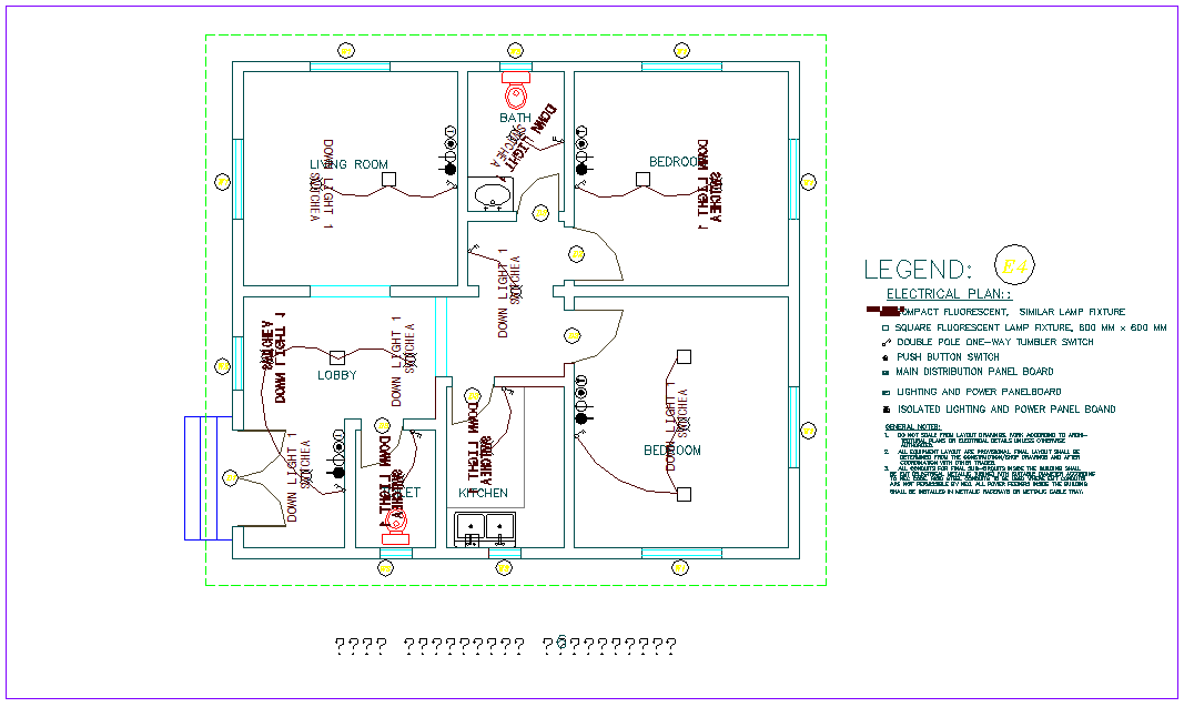 Electrical plan of area of industrial plant dwg file - Cadbull