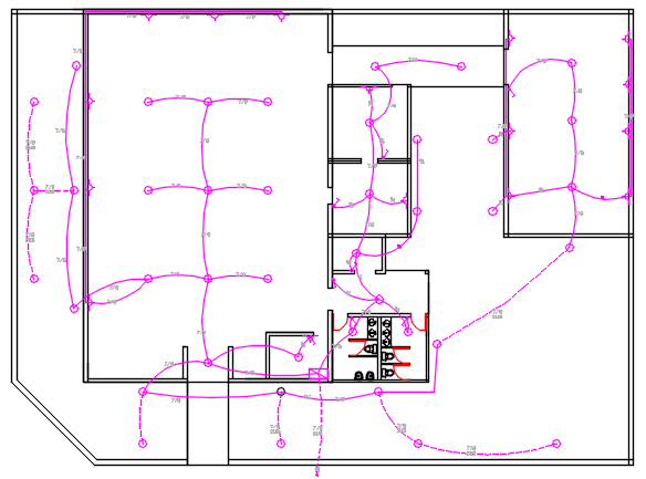 Electrical working plan detail dwg file - Cadbull