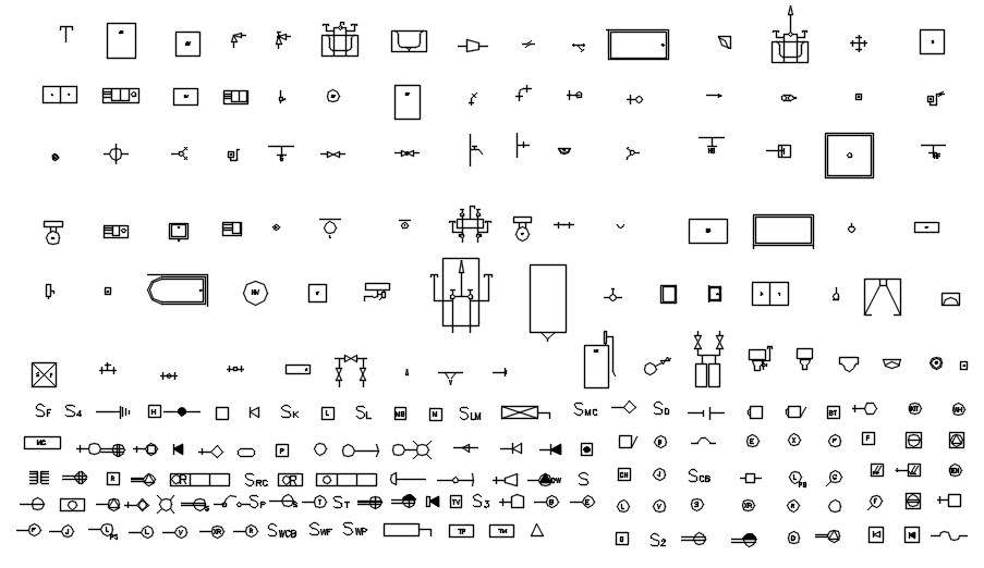 Electrical drawing symbols cad blocks in AutoCAD, dwg file. - Cadbull