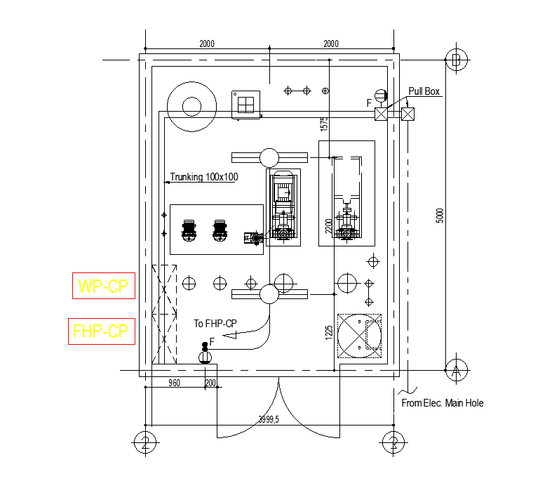 Electrical layout of Luxury villa guard house plan is given in this ...