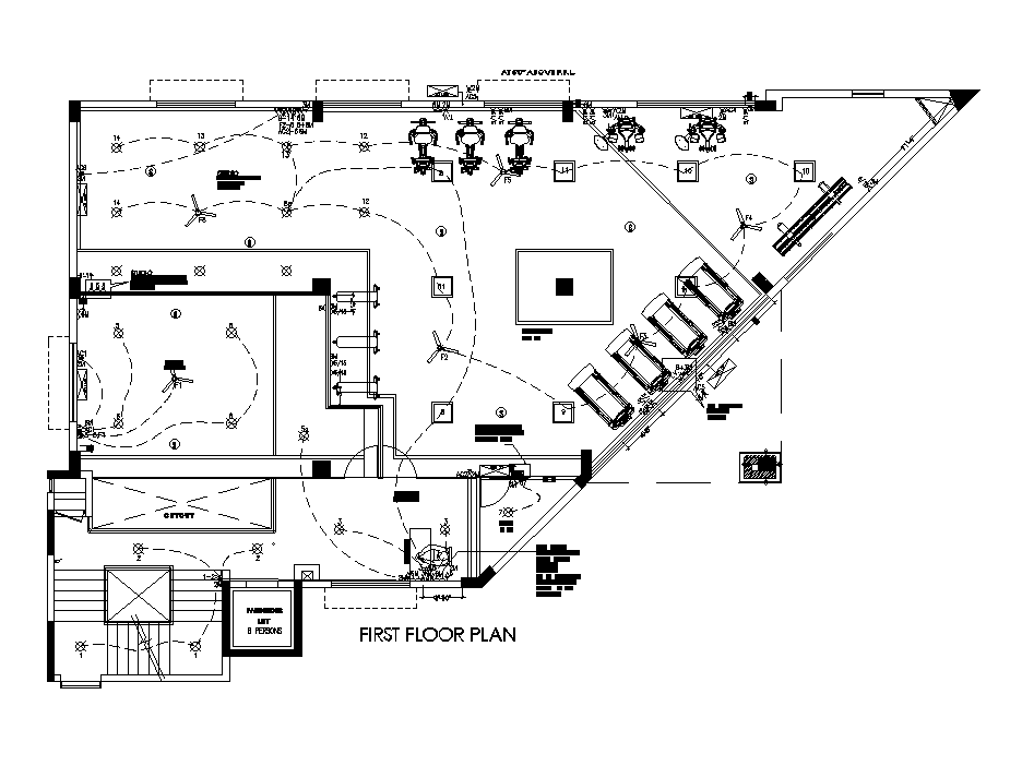 Electrical Layout Of The Second Floor, Floor Plans With Bowling Alley