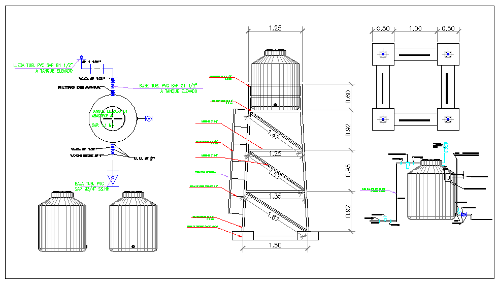 Water Tank Cad Details