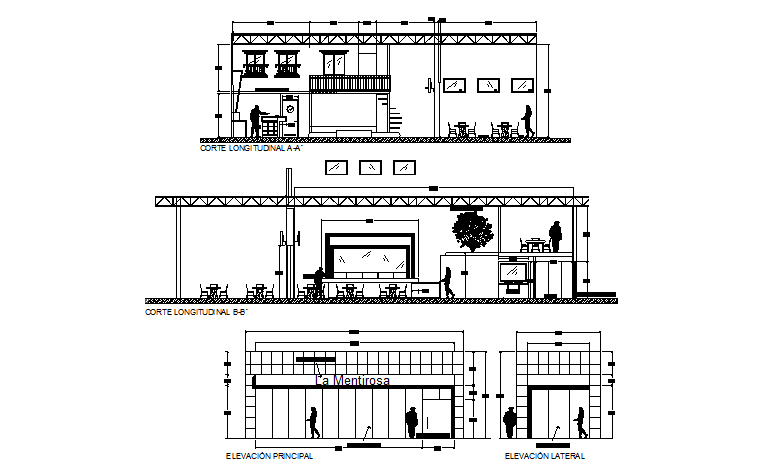 Elevation And Section Detail Dwg File - Cadbull