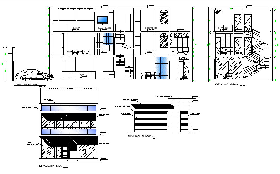 elevation-and-section-two-story-residential-building-plan-autocad-file