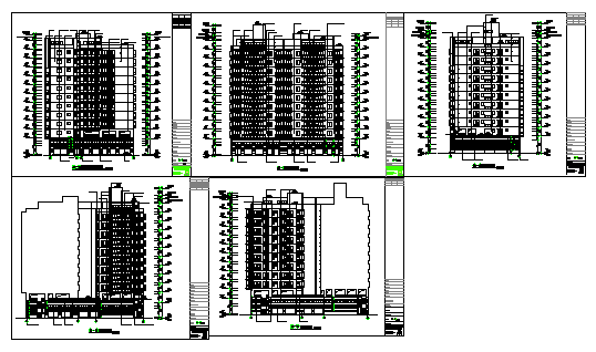 Elevation design drawing of Flat design drawing - Cadbull