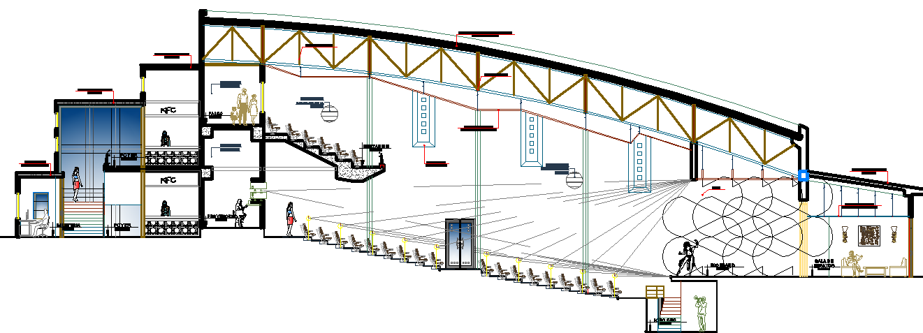 Auditorium Plan Elevation Detail In Dwg File Cadbull - vrogue.co