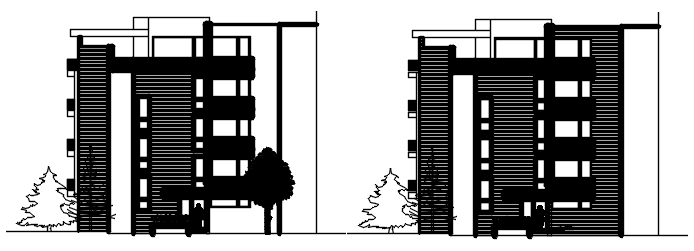 4 Storey Apartment Building Design In Dwg File Cadbull 