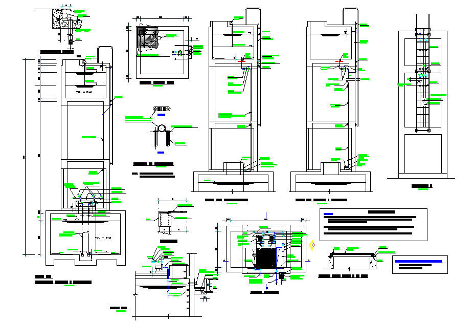 Elevation Elevated Tank Layout File Cadbull 1074