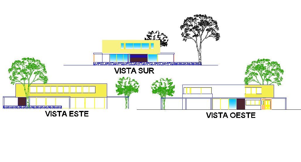 Elevation home plan detail dwg file - Cadbull