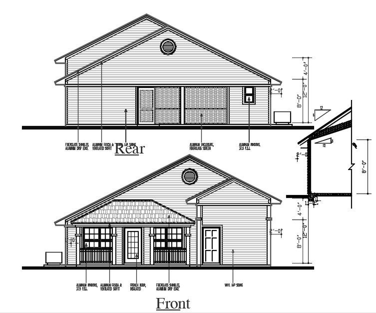 Elevation of House dwg file - Cadbull