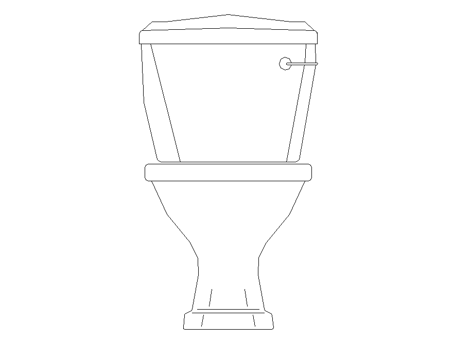Elevation Of Sanitary Sitting Toilet Cad Block D View Layout File