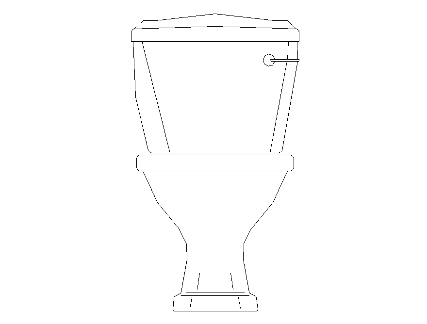 Elevation Of Sanitary Sitting Toilet Cad Block D View Layout File Cadbull