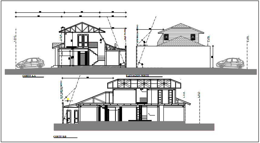 Elevation plan detail dwg file - Cadbull