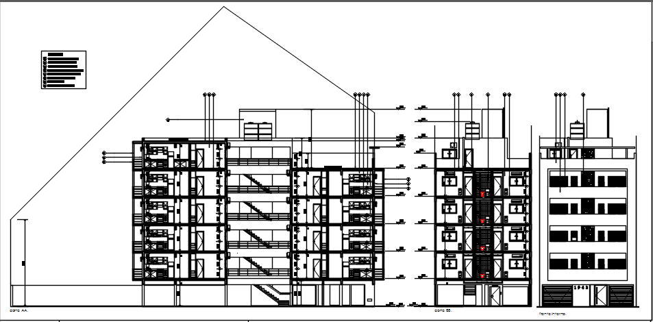 Elevation plan detail dwg file - Cadbull