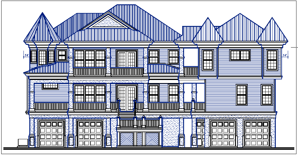 Фасад dwg. Dwg чертеж дома. Сайдинг dwg. Elevation view. Classic House dwg.