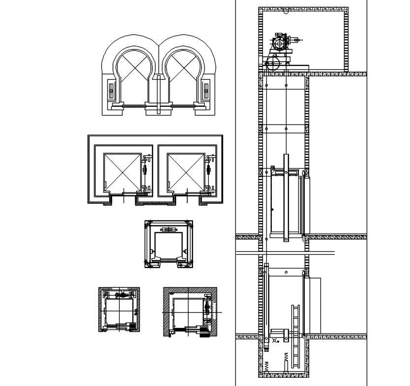 Elevator CAD Drawings Download Cadbull