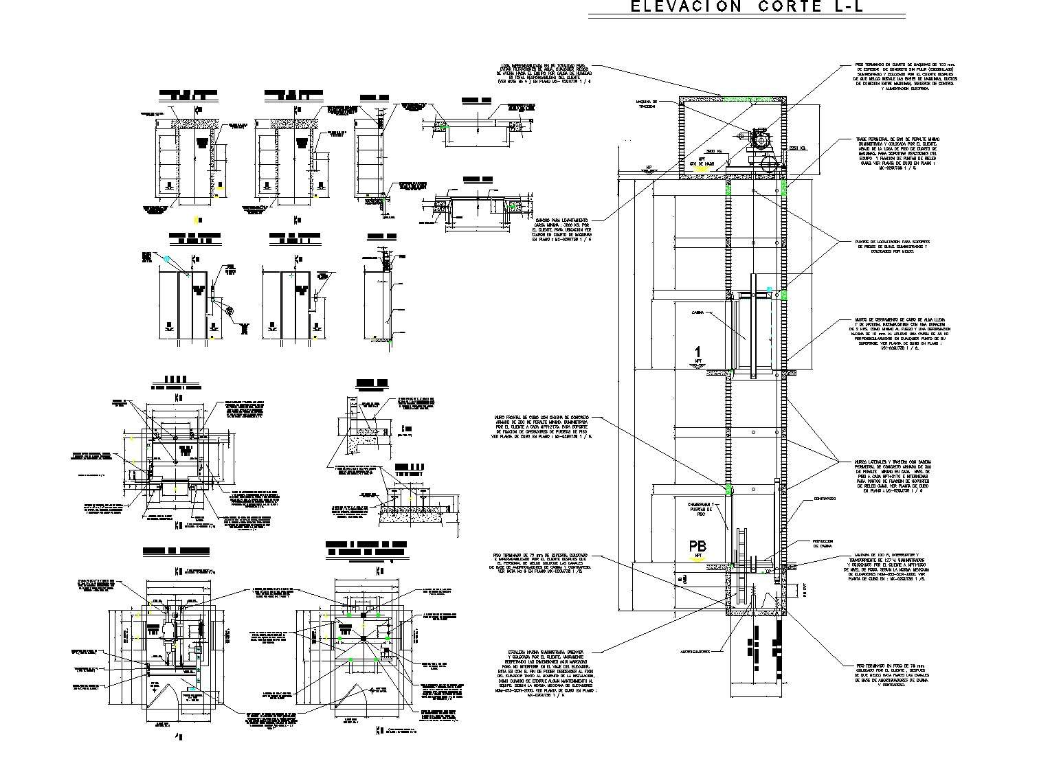 Elevator Drawings Details Elevation And Plan Dwg File Cadbull | Images ...