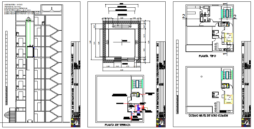 Elevator Installation And Staircase Details Of Building Dwg File Cadbull