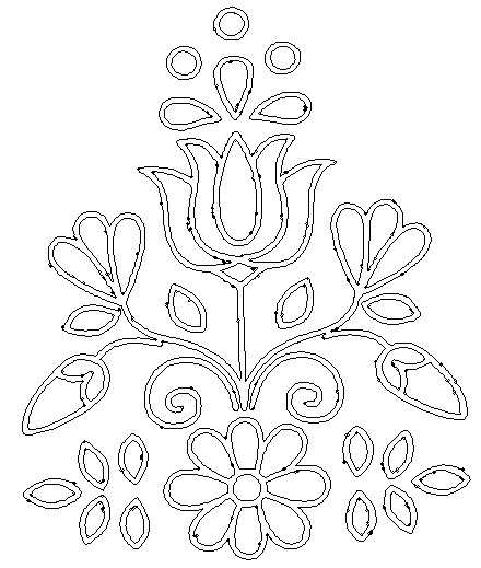 Embroidery motif and design for wall decoration DWG AutoCAD drawing ...