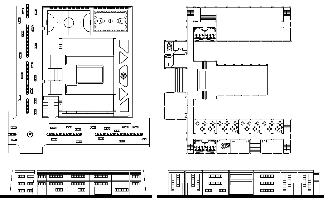 Engineering College project dwg file - Cadbull