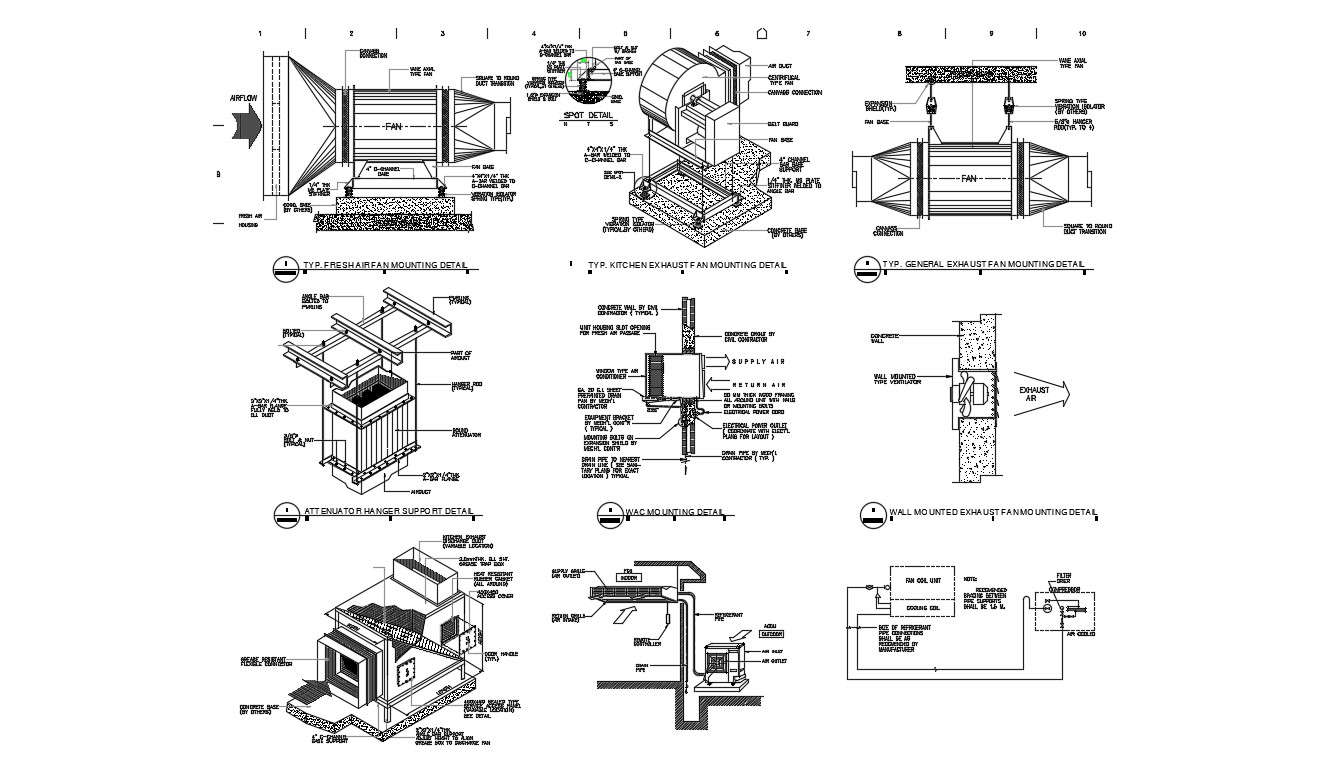 Exhaust Fan Cad Drawing Cadbull