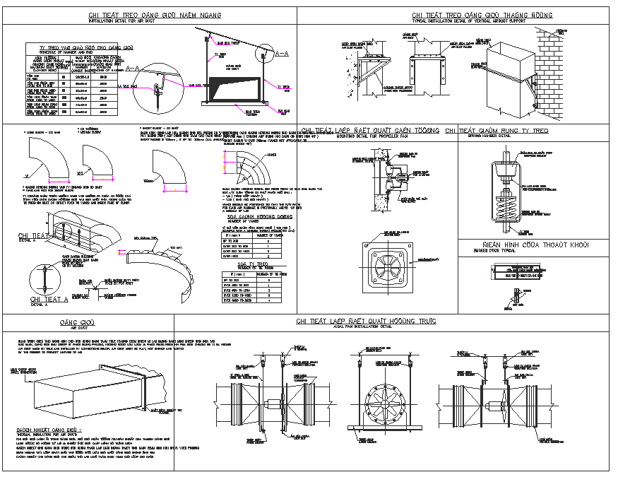 Exhaust fan part and connection detail view dwg file Cadbull