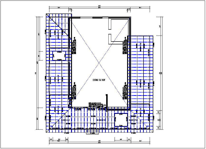 Existing Flat Roof Plan View Detail Dwg File Cadbull | designinte.com