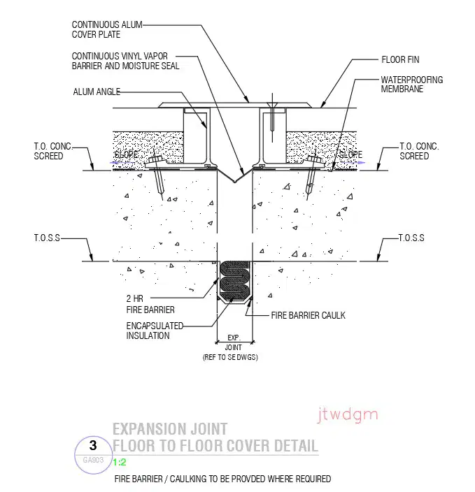 Expansion Joint In Floor To Floor Cover Detail In Autocad D Drawing Dwg File Cad File Cadbull