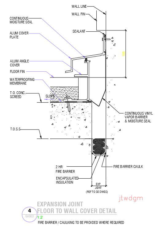 Expansion Joint In Floor To Wall Cover In AutoCAD D Drawing Dwg File CAD File Cadbull