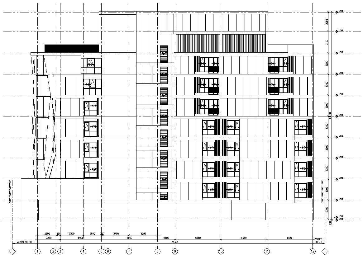 Exterior Elevation of a building in AutoCAD, dwg file. - Cadbull