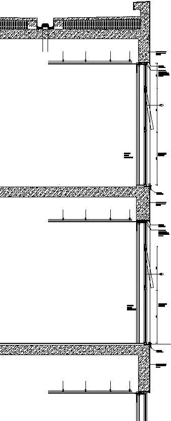 Exterior section of Curtain wall building in AutoCAD, Dwg file. - Cadbull