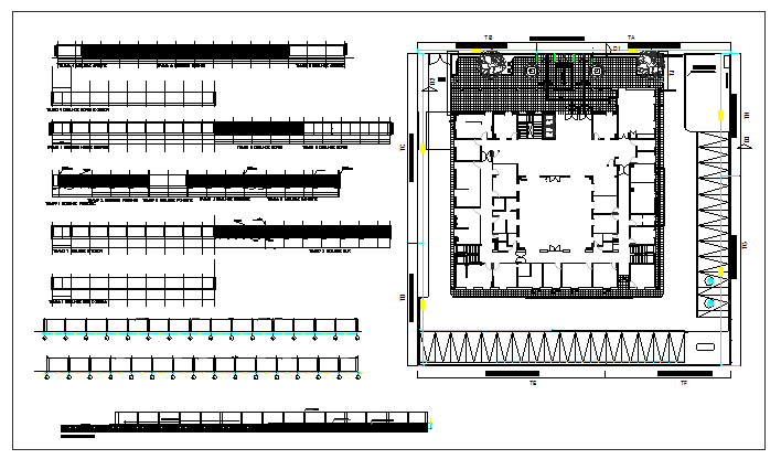 External metal gate details with perimeter fence of public garden dwg ...