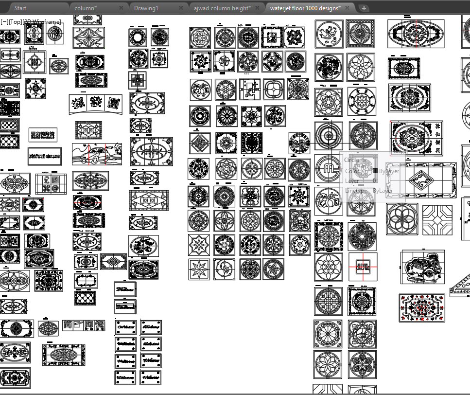 Marble flooring pattern dwg file