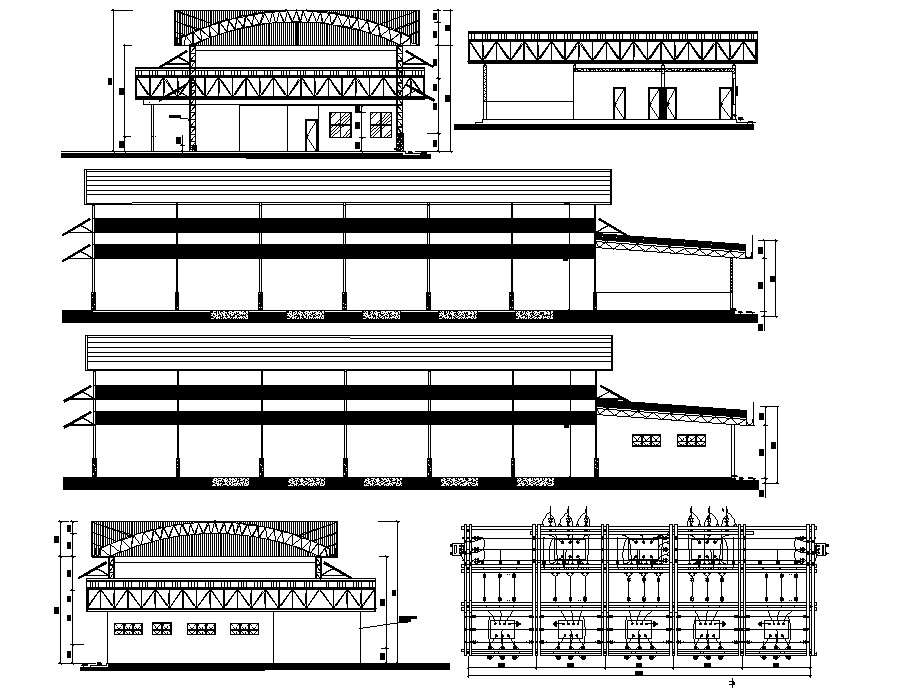 Factory Building Project detail DWG File - Cadbull