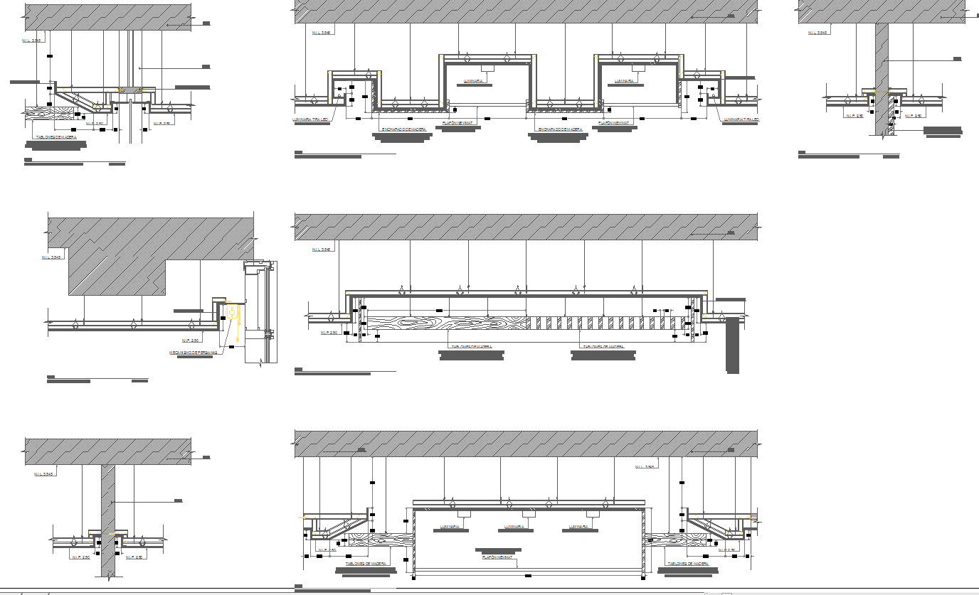 Living Room Modern False Ceiling Design DWG Detail | Plan n Design