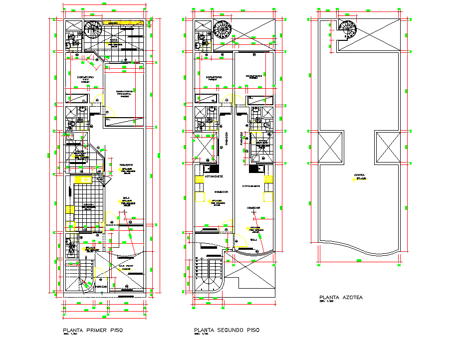 Family house full project plan autocad file - Cadbull