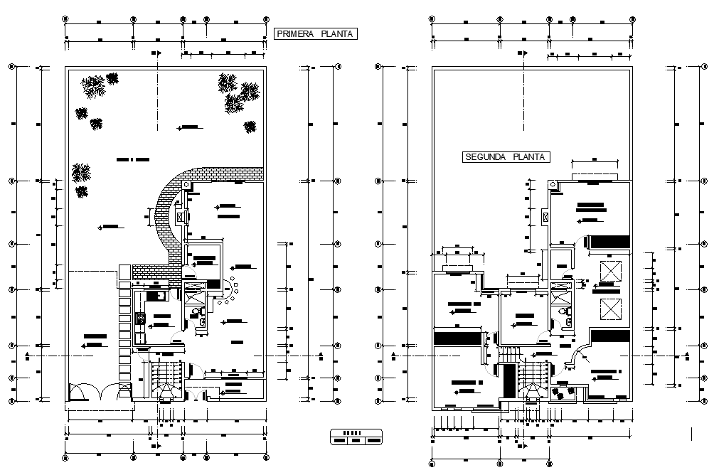 Family house plan layout file - Cadbull