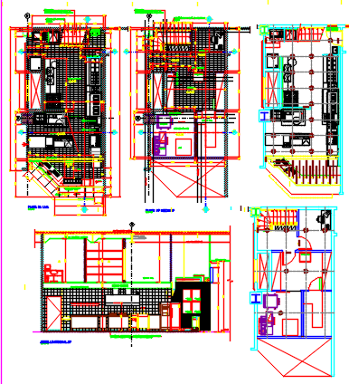 Fast food restaurant dwg file - Cadbull