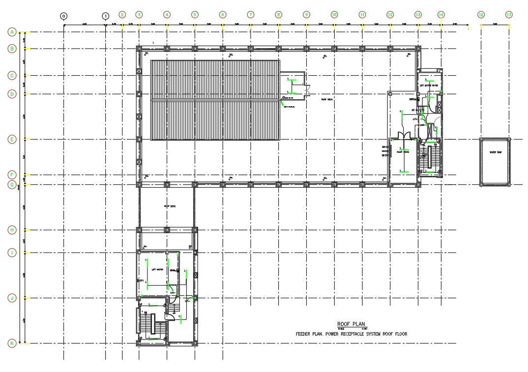 Feeder plan, power receptacle system roof floor has given in the ...